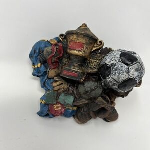 Vintage Resin Soccer Trophy Figurine Ball Cleats Cup Sports Decor Player Gift